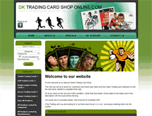 Tablet Screenshot of dktradingcardshoponline.com